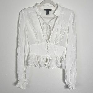 White Tie Corset Top